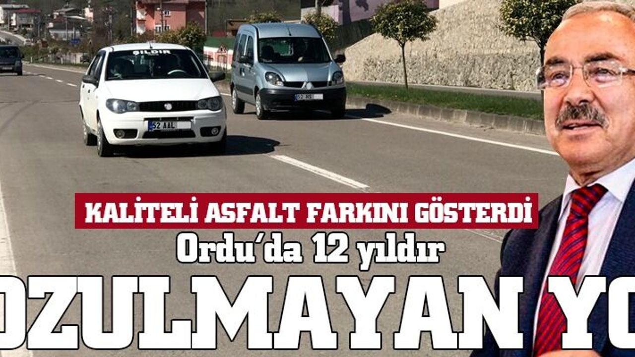Hilmi Güler'in yaptırdığı yol, 12 yıldır bozulmadı