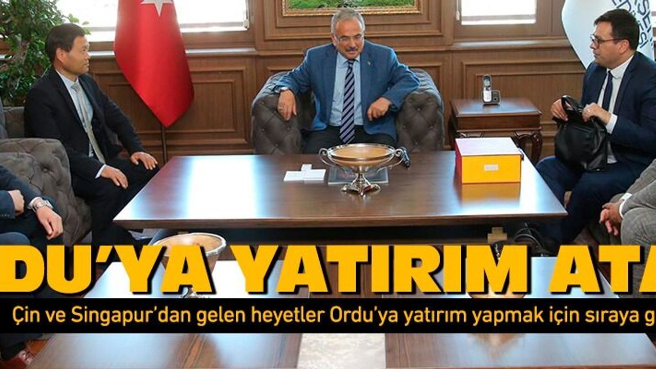 Çin ve Singapur Ordu'da yatırım yapmaya hazırlanıyor