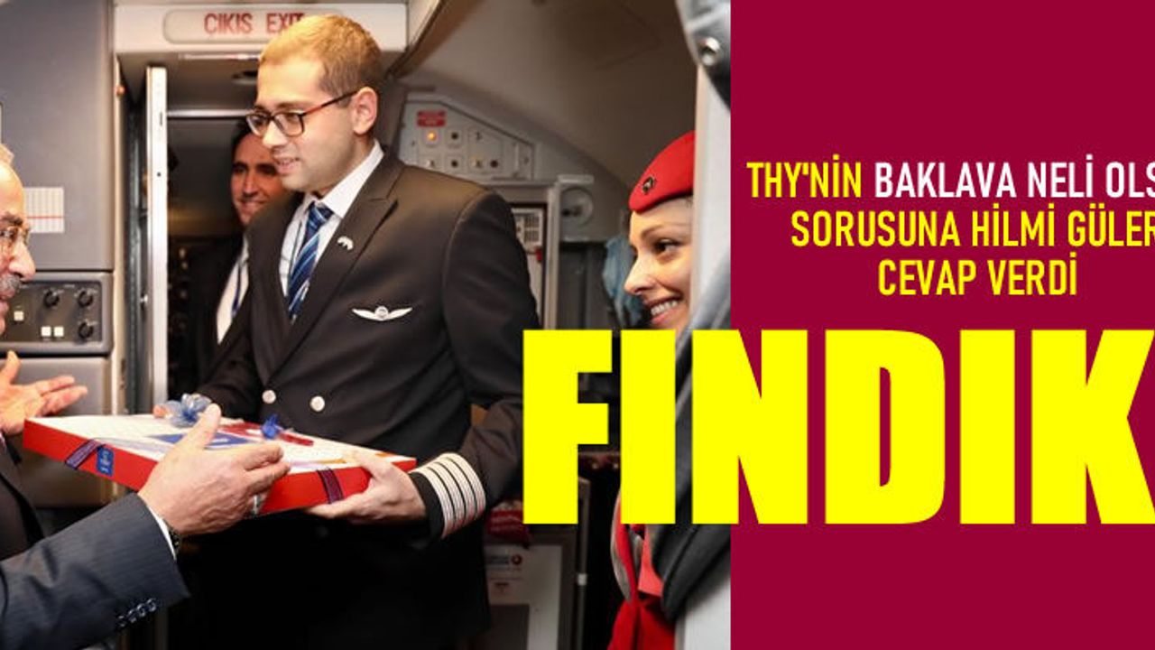 THY uçağında fındıklı baklava sürprizi