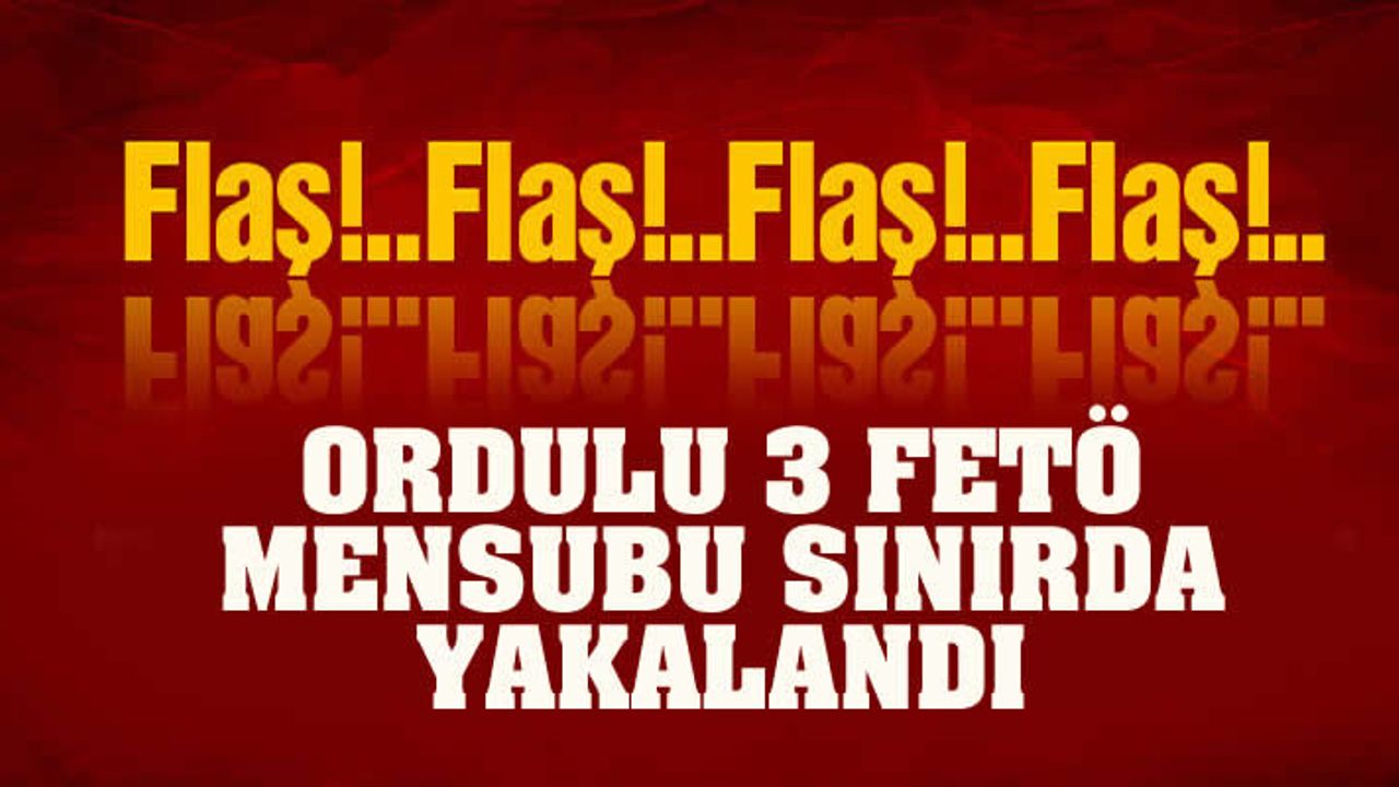 Ordulu 3 FETÖ'cü sınırda yakalandı