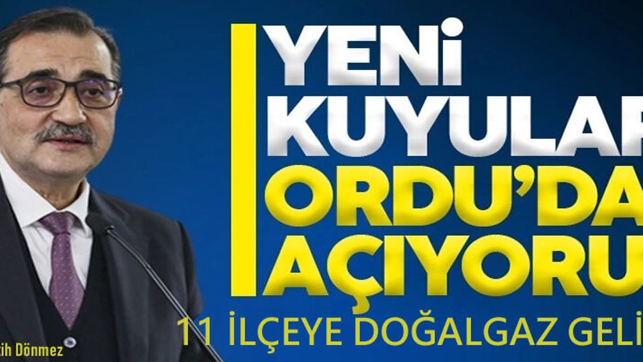 Ordu'da 11 ilçeye doğalgaz geliyor!