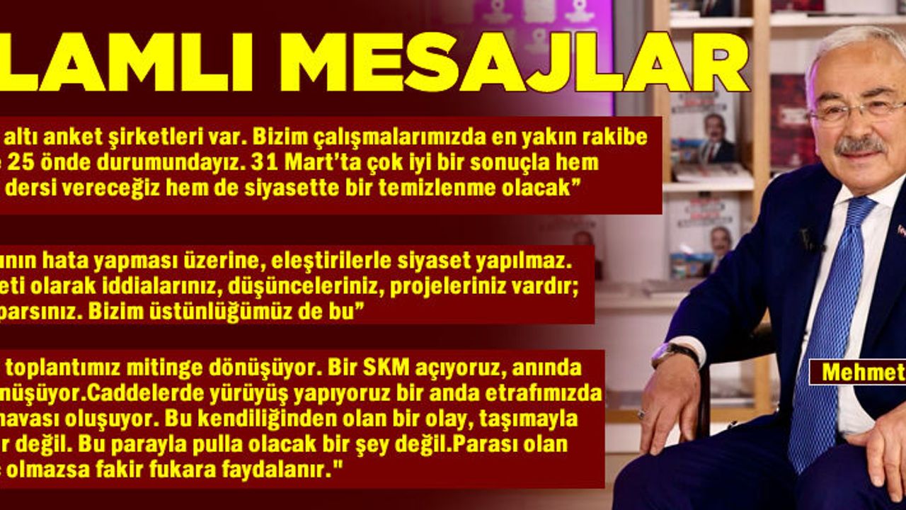 Hilmi Güler'den anlamlı mesajlar