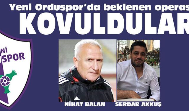 Yeni Orduspor'da operasyon
