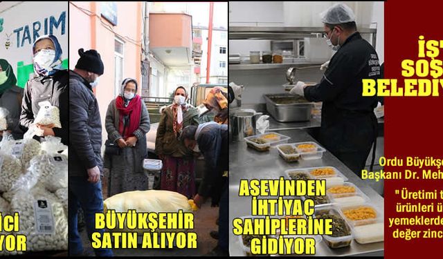 Üretici üretiyor, aşevi pişiriyor