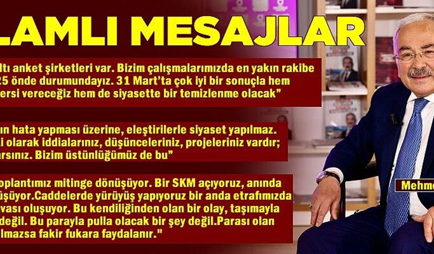 Hilmi Güler'den anlamlı mesajlar