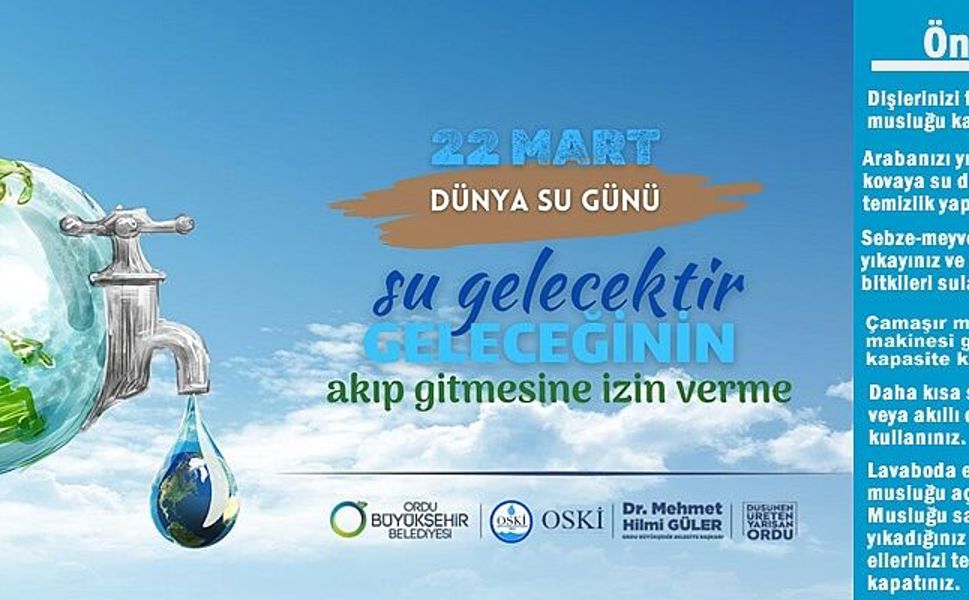 DÜNYA SU GÜNÜ ÖNERİLERİ